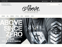 Tablet Screenshot of aboveclothing.com